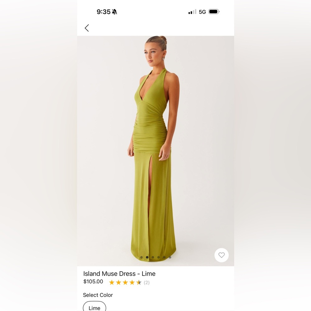 Peppermayo Island Muse Dress in Lime - size 4
